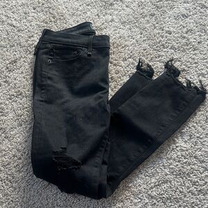 Abercrombie Black Women's Distressed Skinny Jean